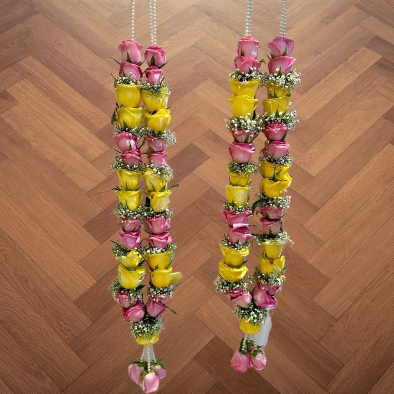 Blush & Sunshine Rose Jaimala