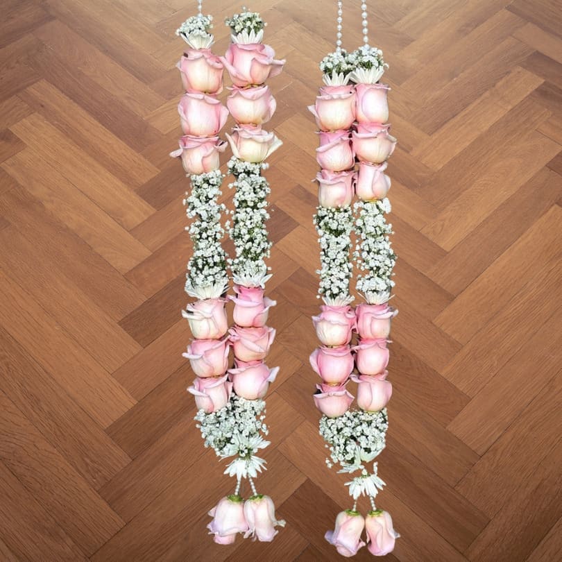 Blush Rose & Baby’s Breath Varmala