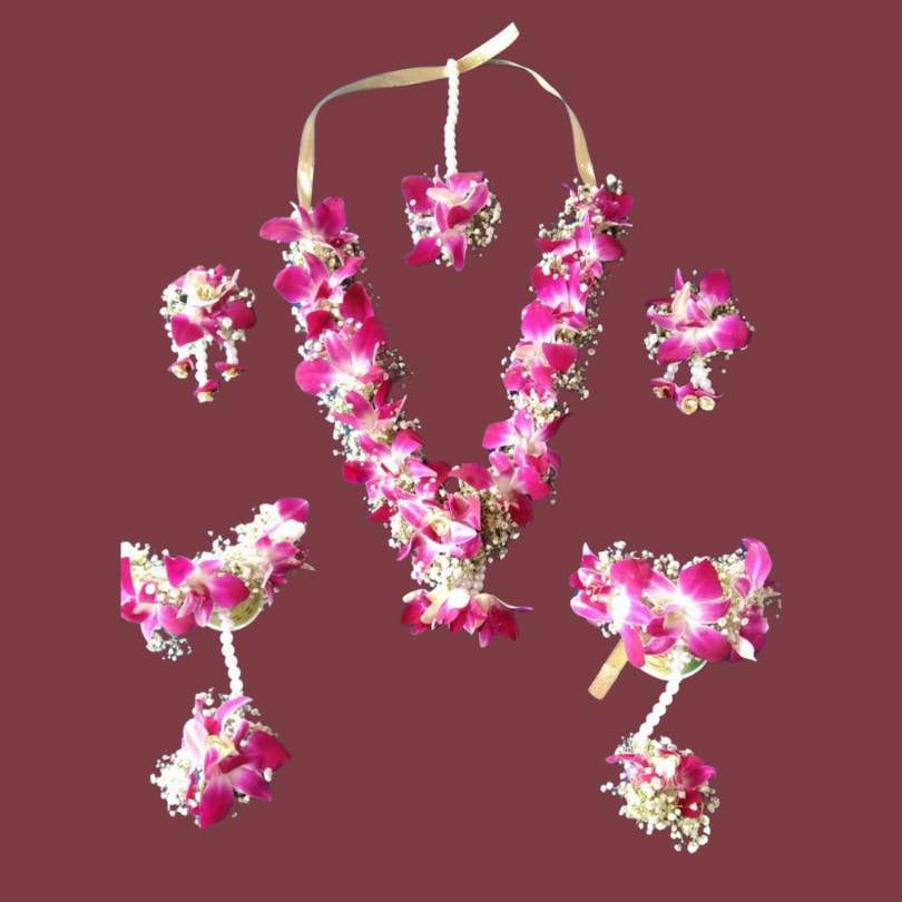 Purple Orchid Grace Floral Set