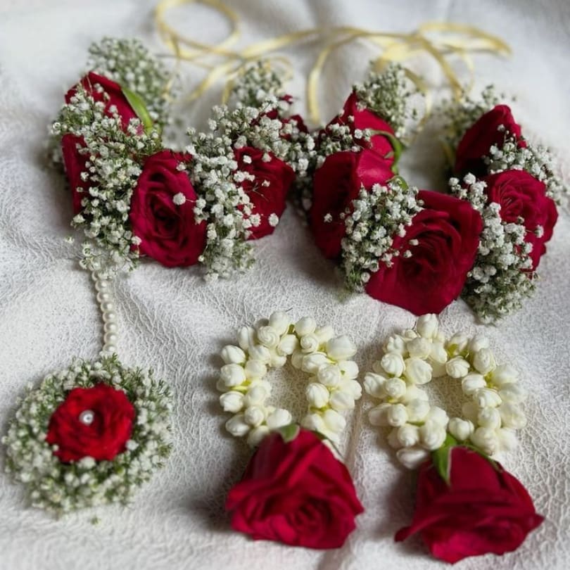 Classic Red Romance Floral Set