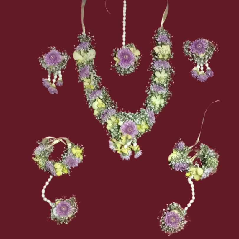 Sunlit Daisy & Orchid Floral Set