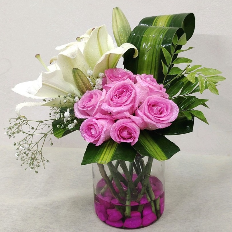 Blushing Grace Cylinder Arrangement