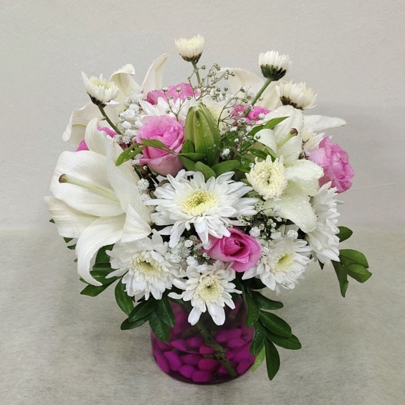Blossom Radiance Cylinder Arrangement