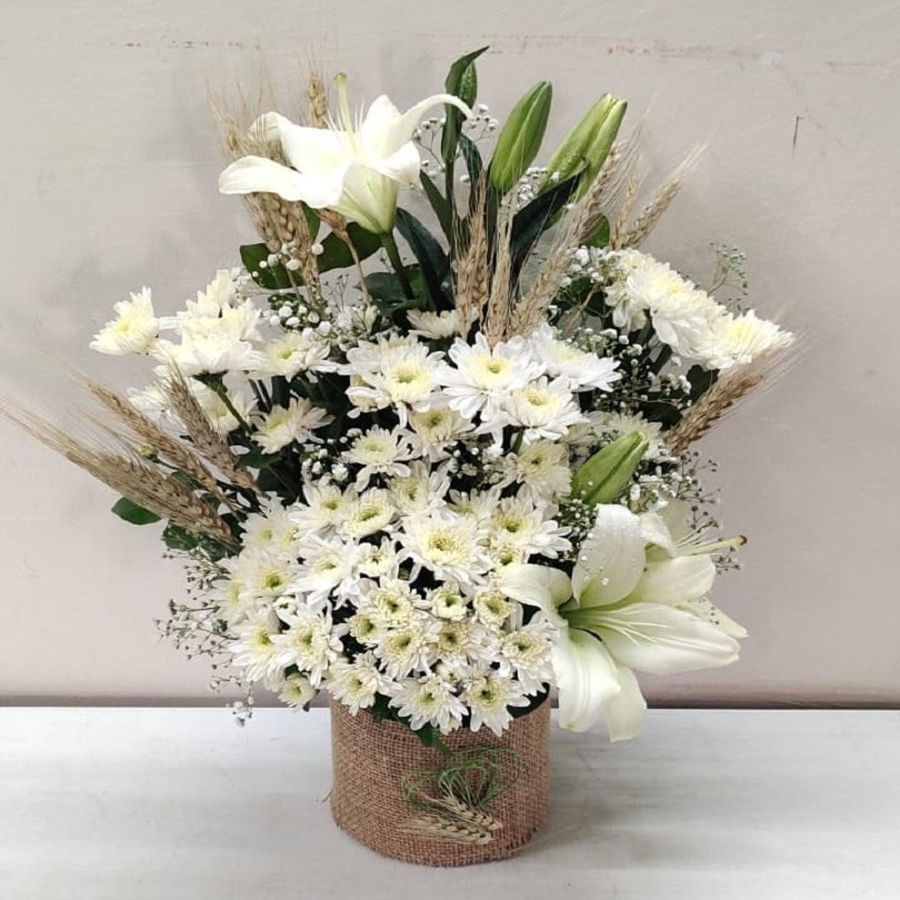 Ivory Charm Jar Arrangement