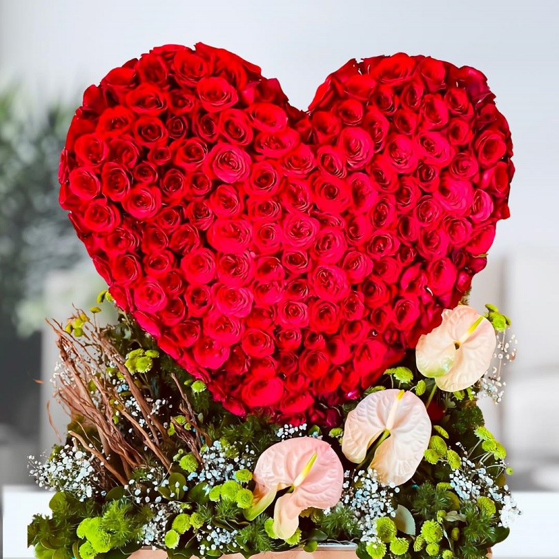 Passion Bloom Heart Arrangement