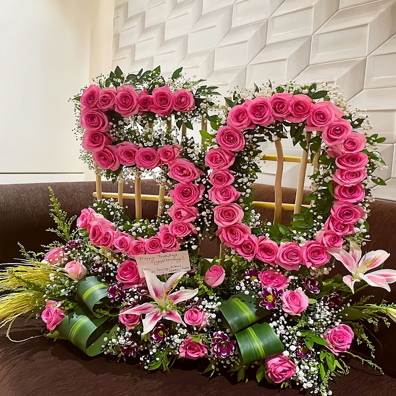 Milestone Bloom Number Arrangement