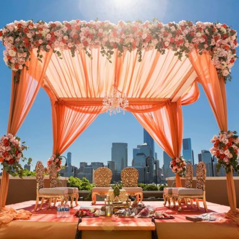 Garden-Inspired Open Mandap
