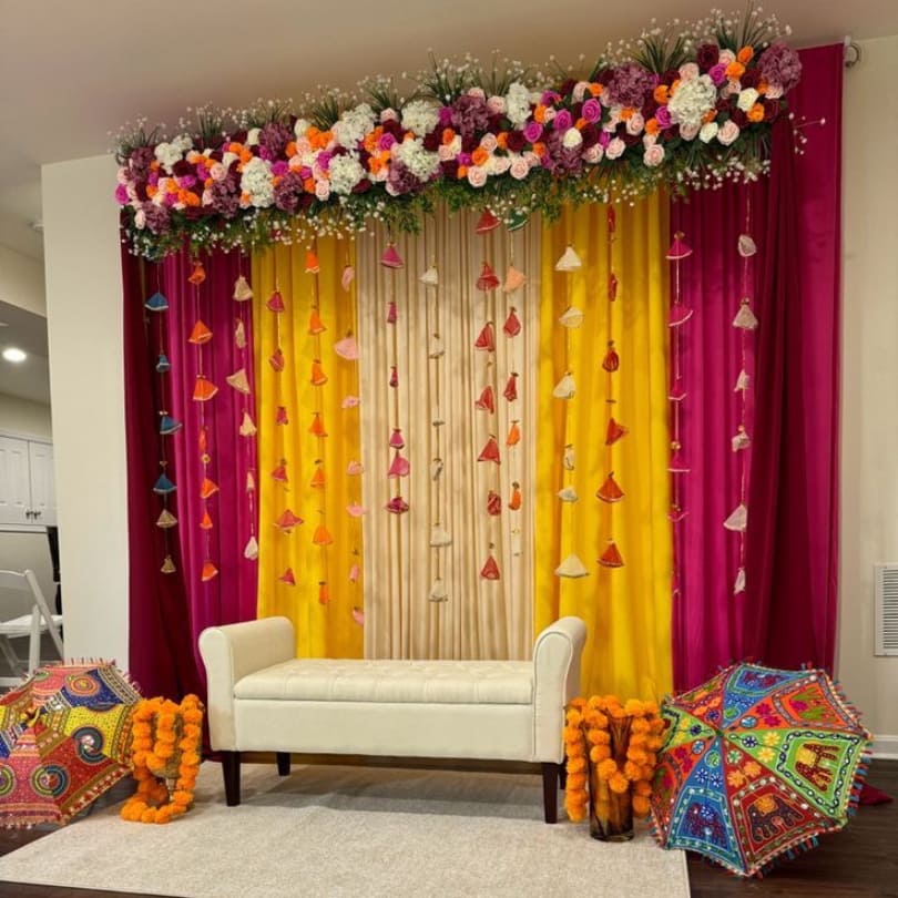 Blossom Burst Mehndi Decor