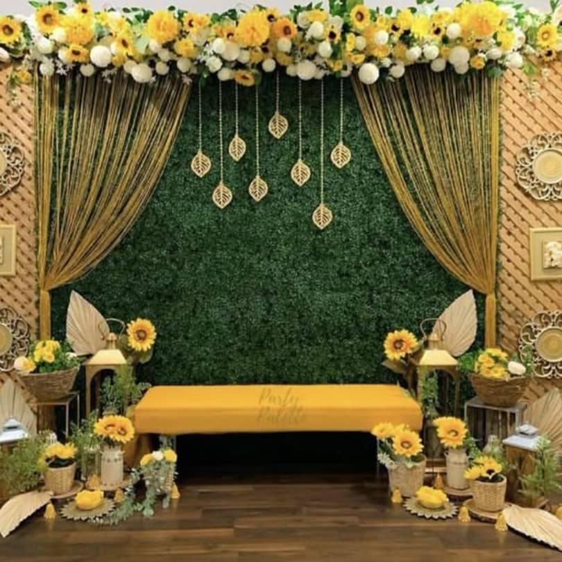 Sunflower Bliss Haldi Decor