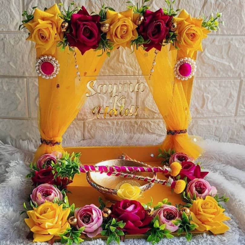 Sunshine Haldi Tray Elegance