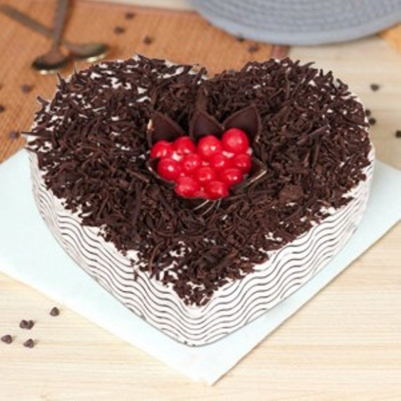 Chocolate loaded Heart shape  Cake
