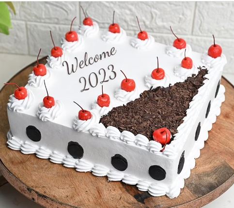 New Year Blackforest Cake