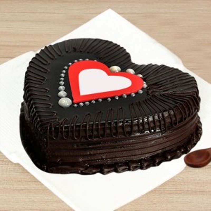 Heart Chocolate Truffle Cake