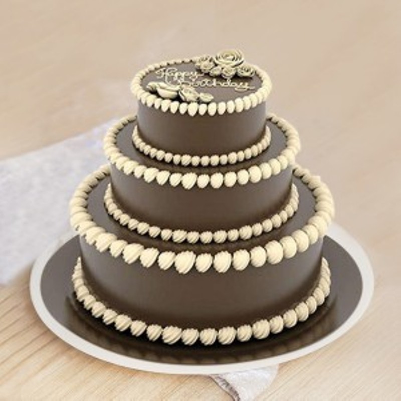 Three Tier Chocolate Truffle Cake