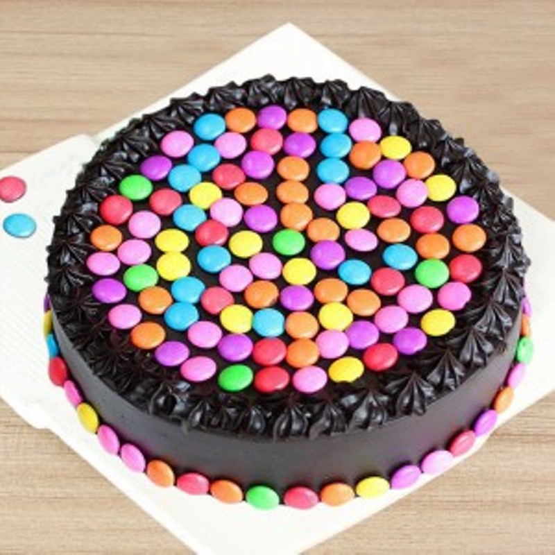 Colourful Gems Chocolate cake