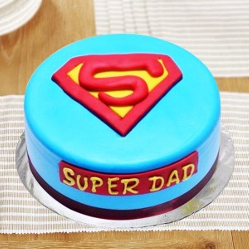 Super Dad Fondant Cake