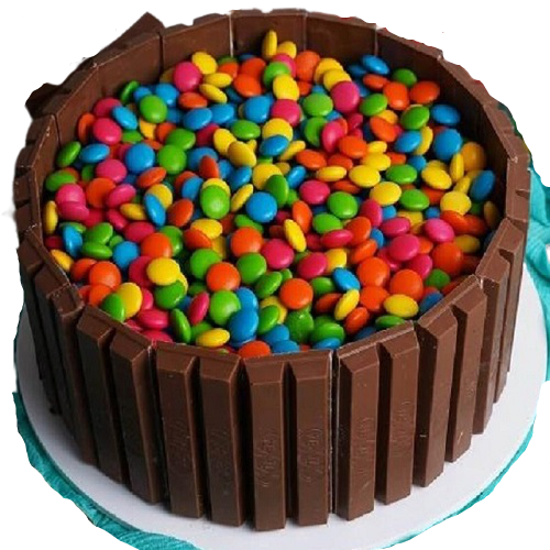 Kitkat and gems Cake