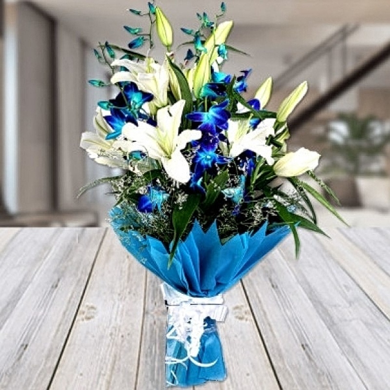 Charming Lilies-Orchid Bouquet 