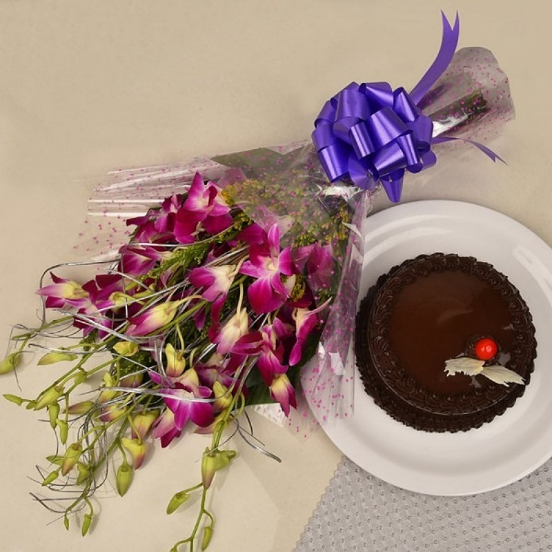 Purple Orchid - Chocolate Cake