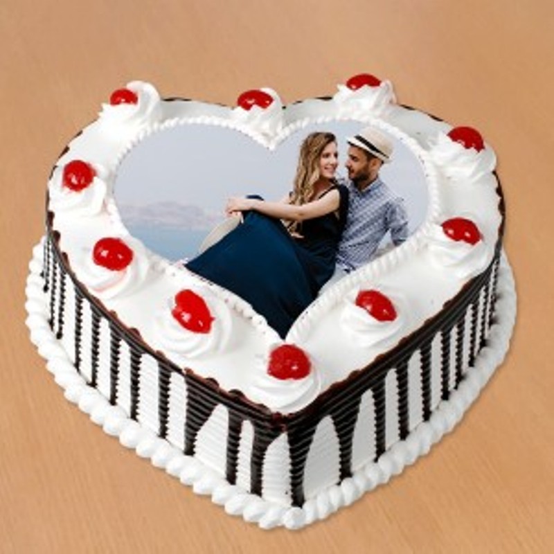 Heartshape Photo Cake