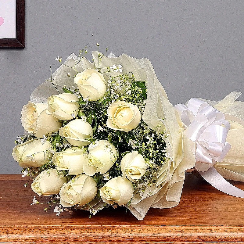 Fresh White Roses