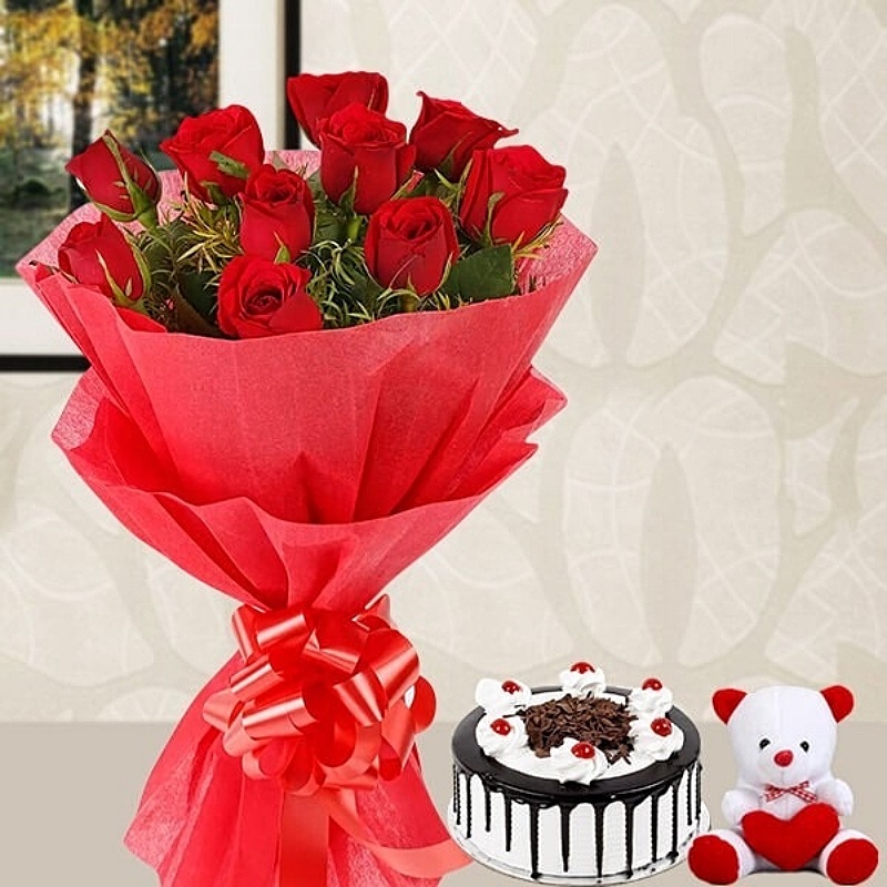 Teddy - Rose - Cake