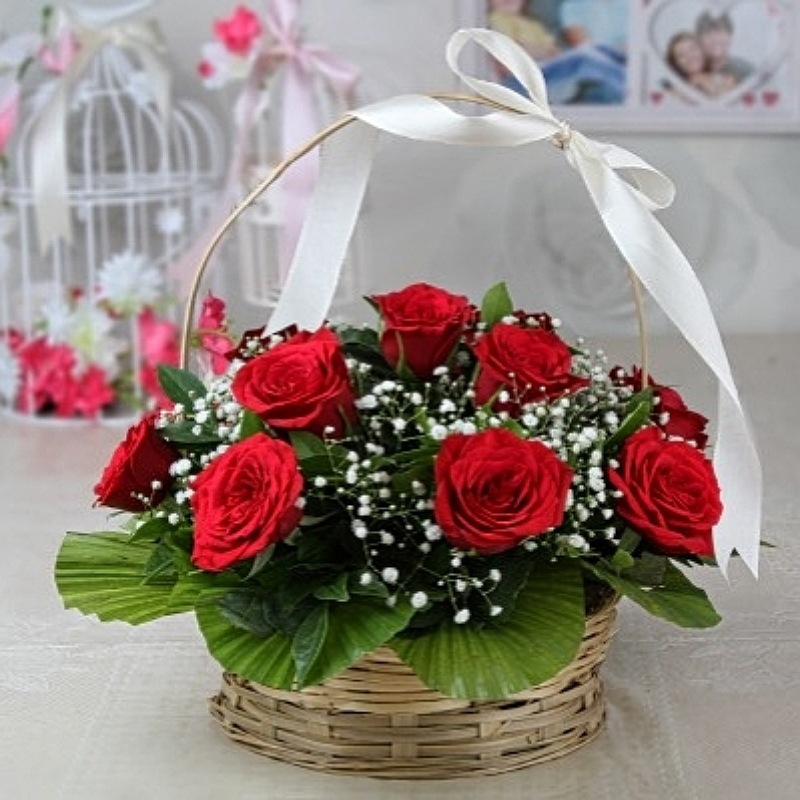 Red Rose Basket - For you