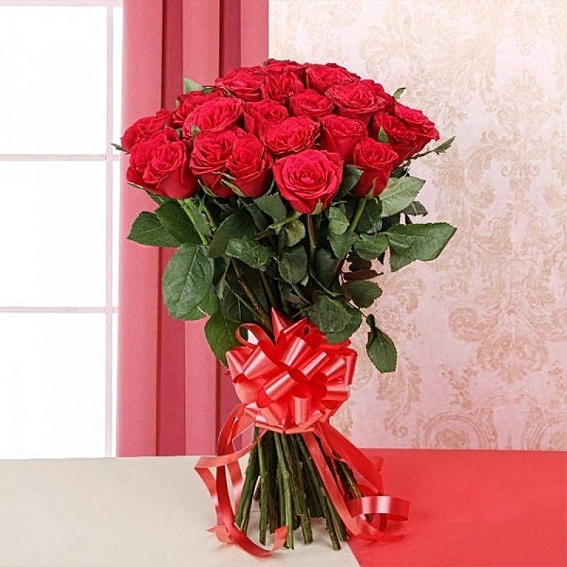 Nice Red Rose Tight Bunch