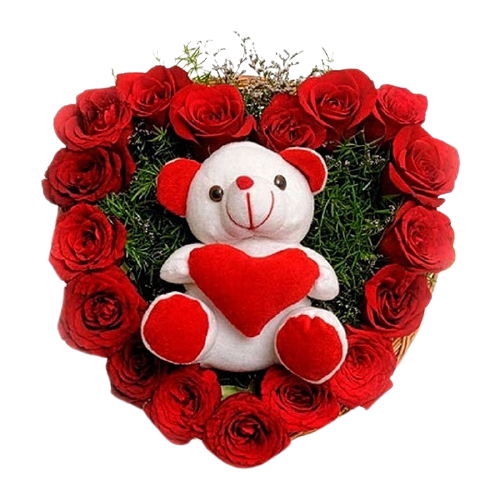 Teddy with Heart shape