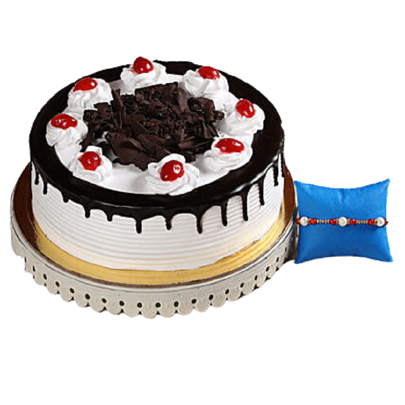 Rakhi with Blackforest Cake